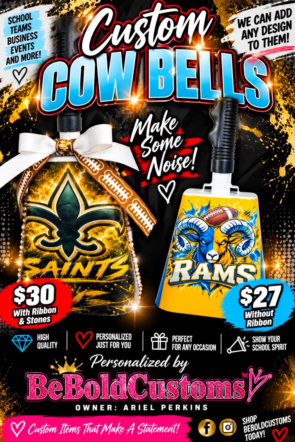 Personalized cow bell